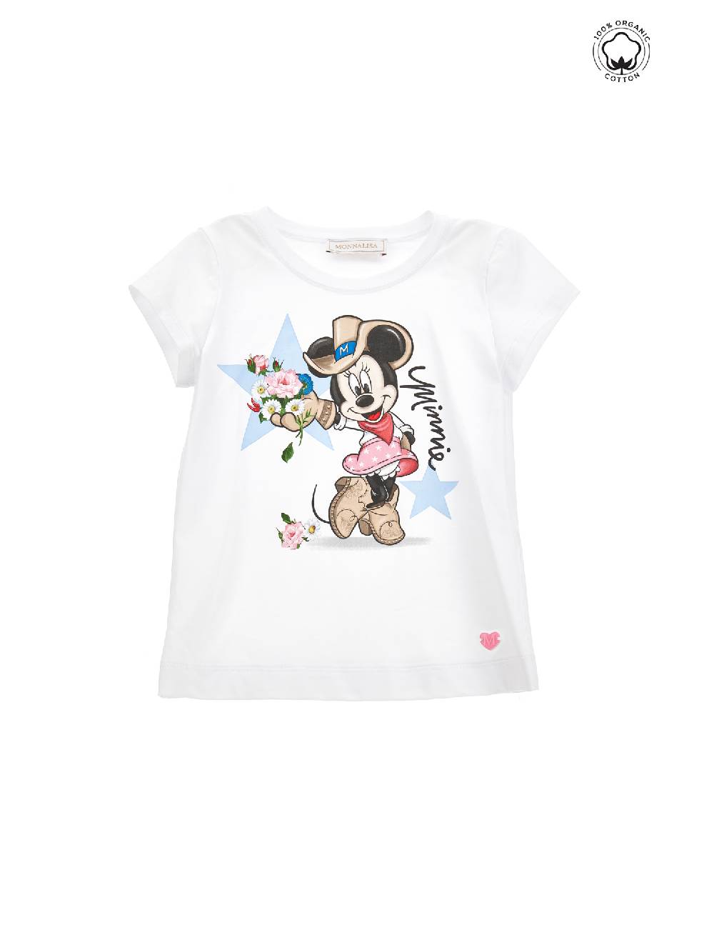 Monnalisa T-shirt cotone organico stampa Minnie