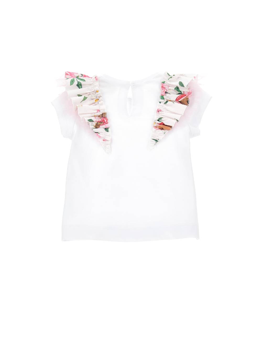 Monnalisa T-shirt cotone organico rouches Offerta