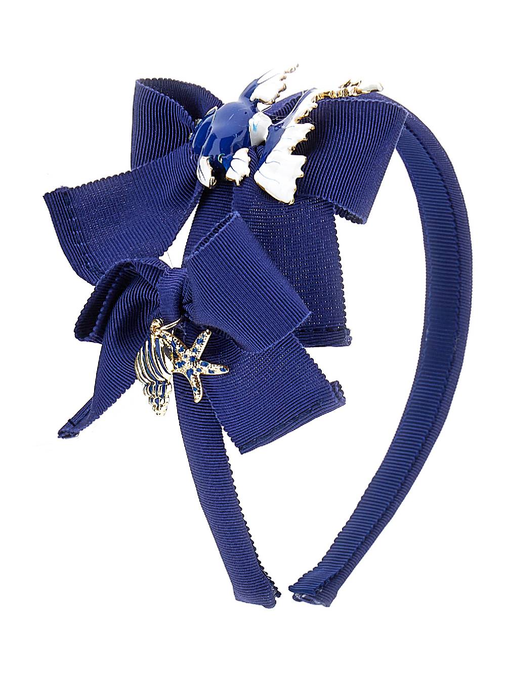 Monnalisa Cerchietto grosgrain e charms Moda