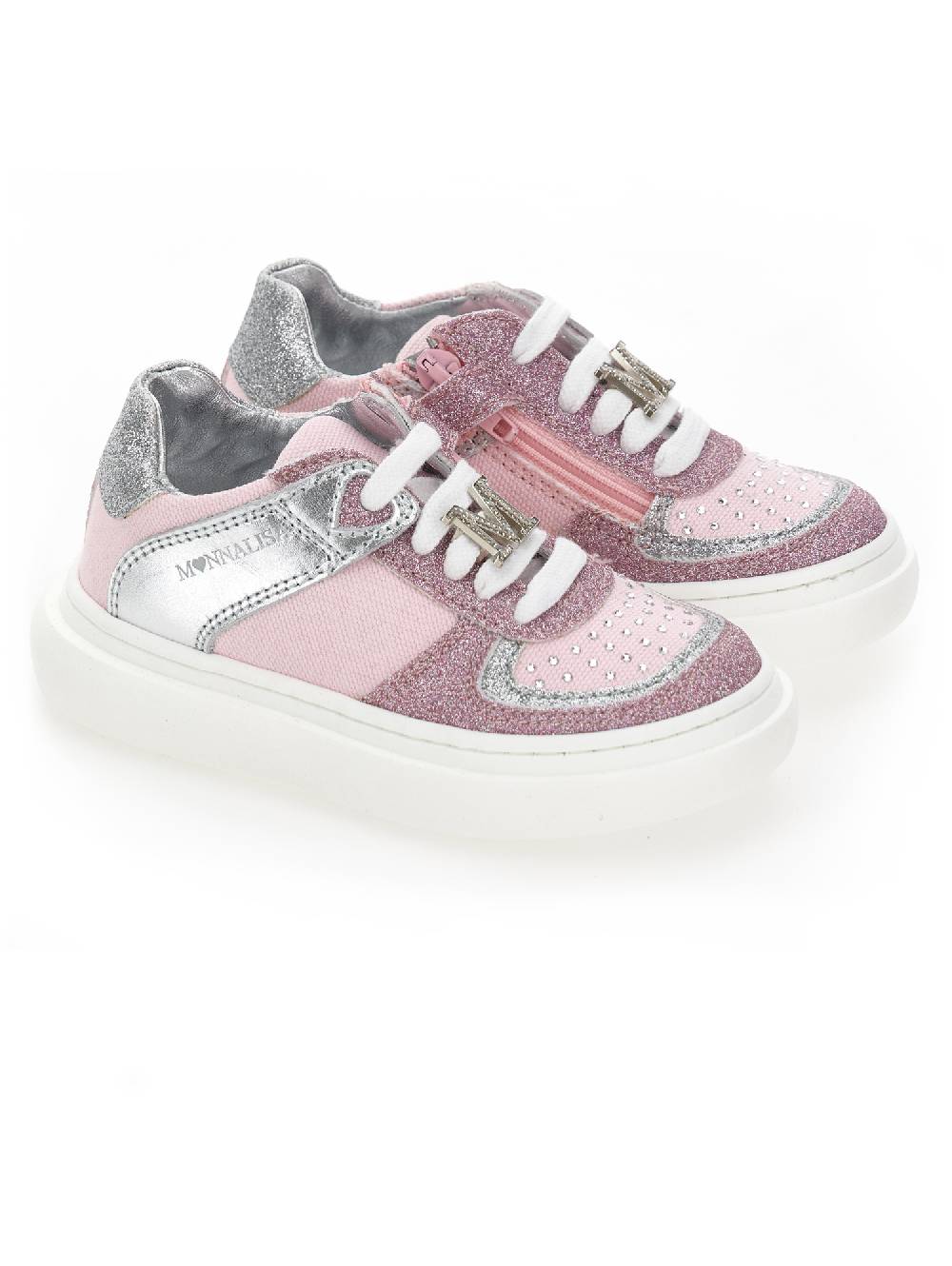 Monnalisa Sneakers glitterate denim Sconto