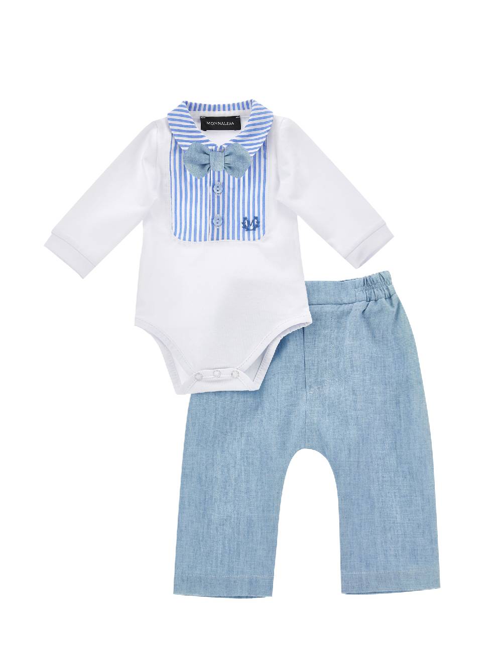 Monnalisa Completino due pezzi chambray