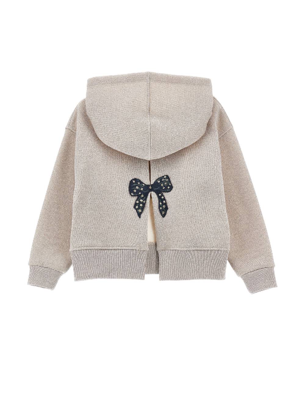 Monnalisa Felpa lurex con cappuccio Soddisfazione Garantita