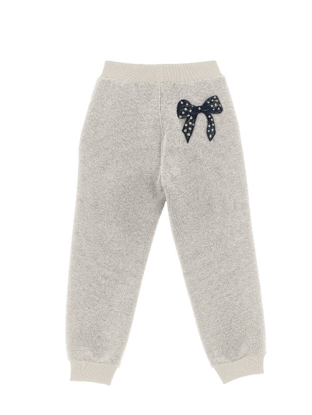 Monnalisa Jogger felpa glitter con fiocco Qualità Garantita