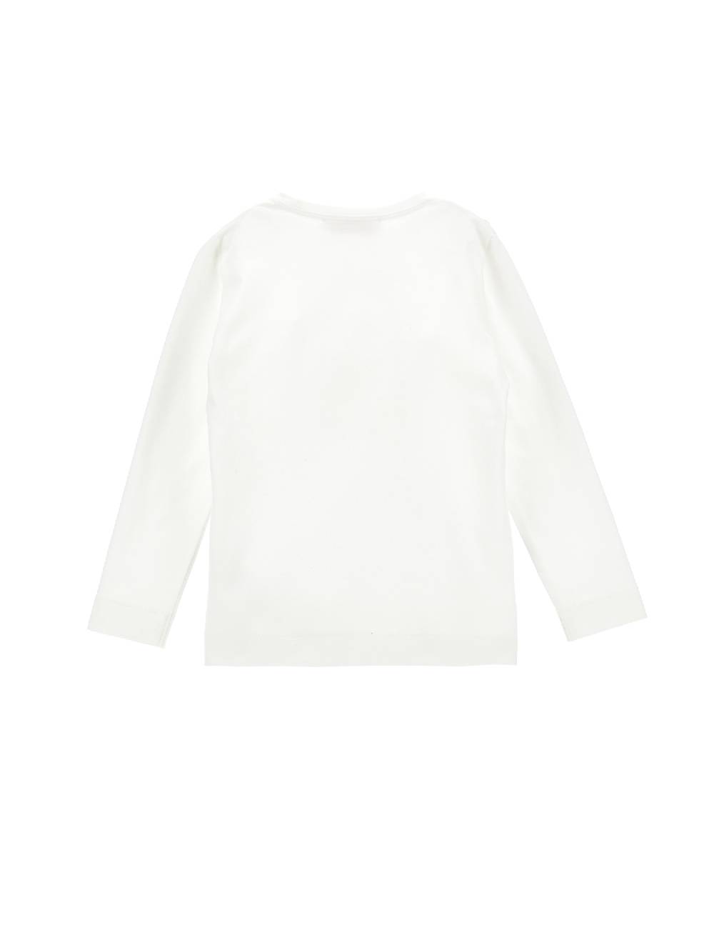 Monnalisa T-shirt cotone stampata con logo strass Saldi