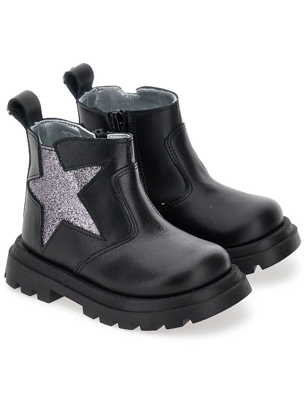 Monnalisa Scarponcini pelle con stella glitter Promozione