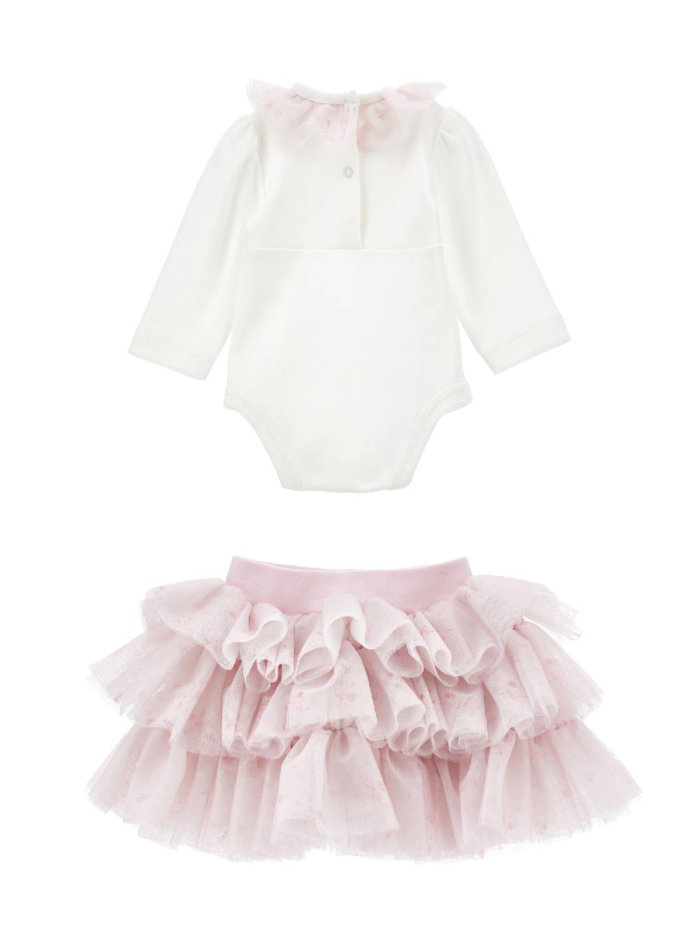 Monnalisa Completo 2 pezzi ricamato con tulle stampato Convenienza