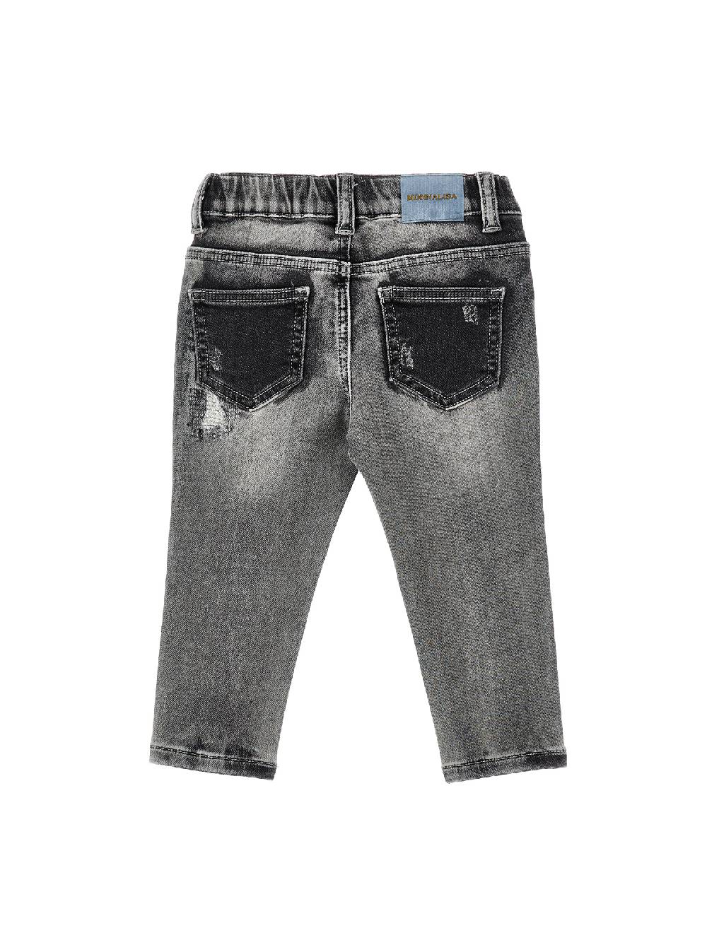 Monnalisa Pantaloni denim con ricami Italy