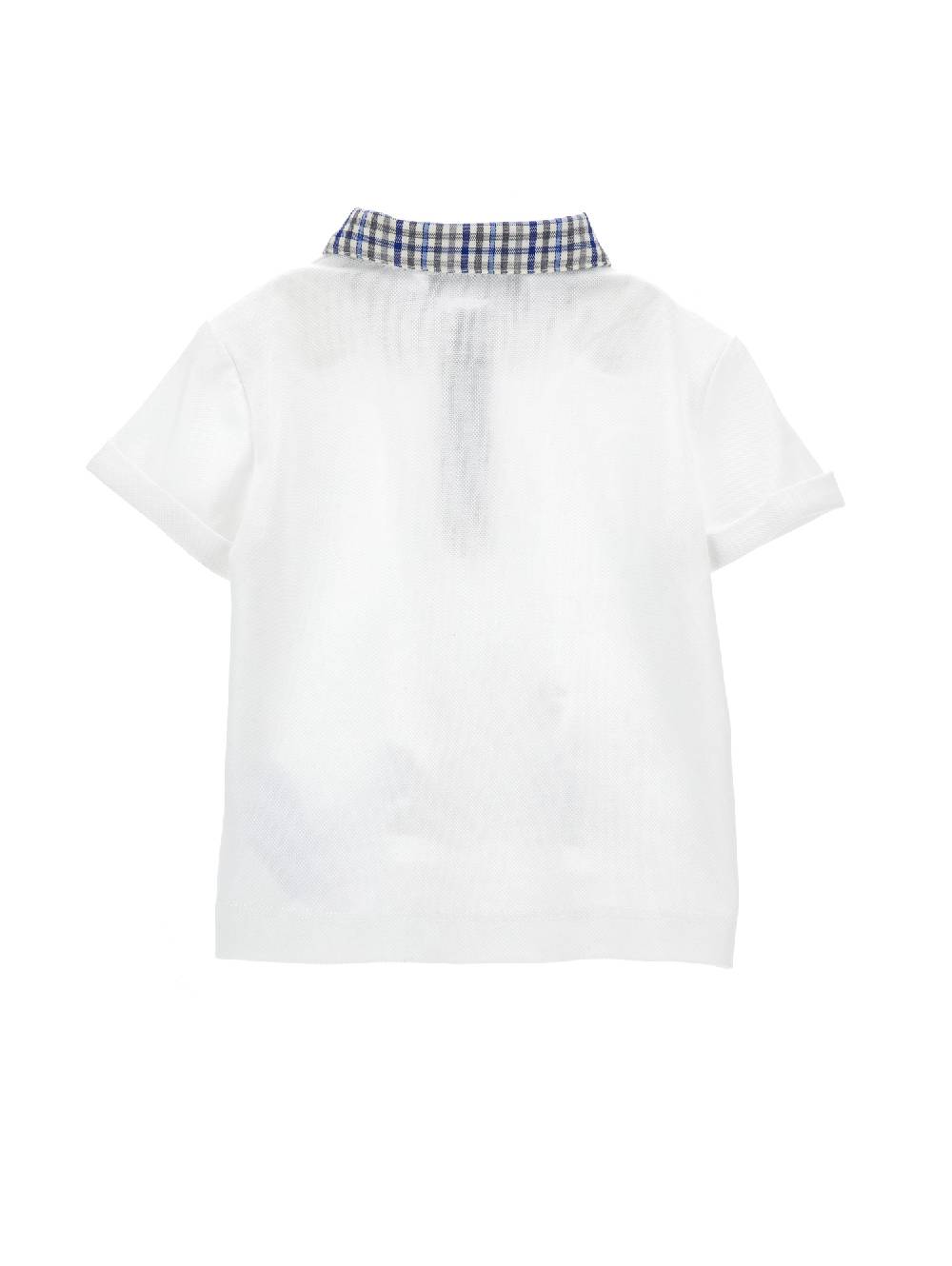 Monnalisa Polo piquet con colletto check In Linea
