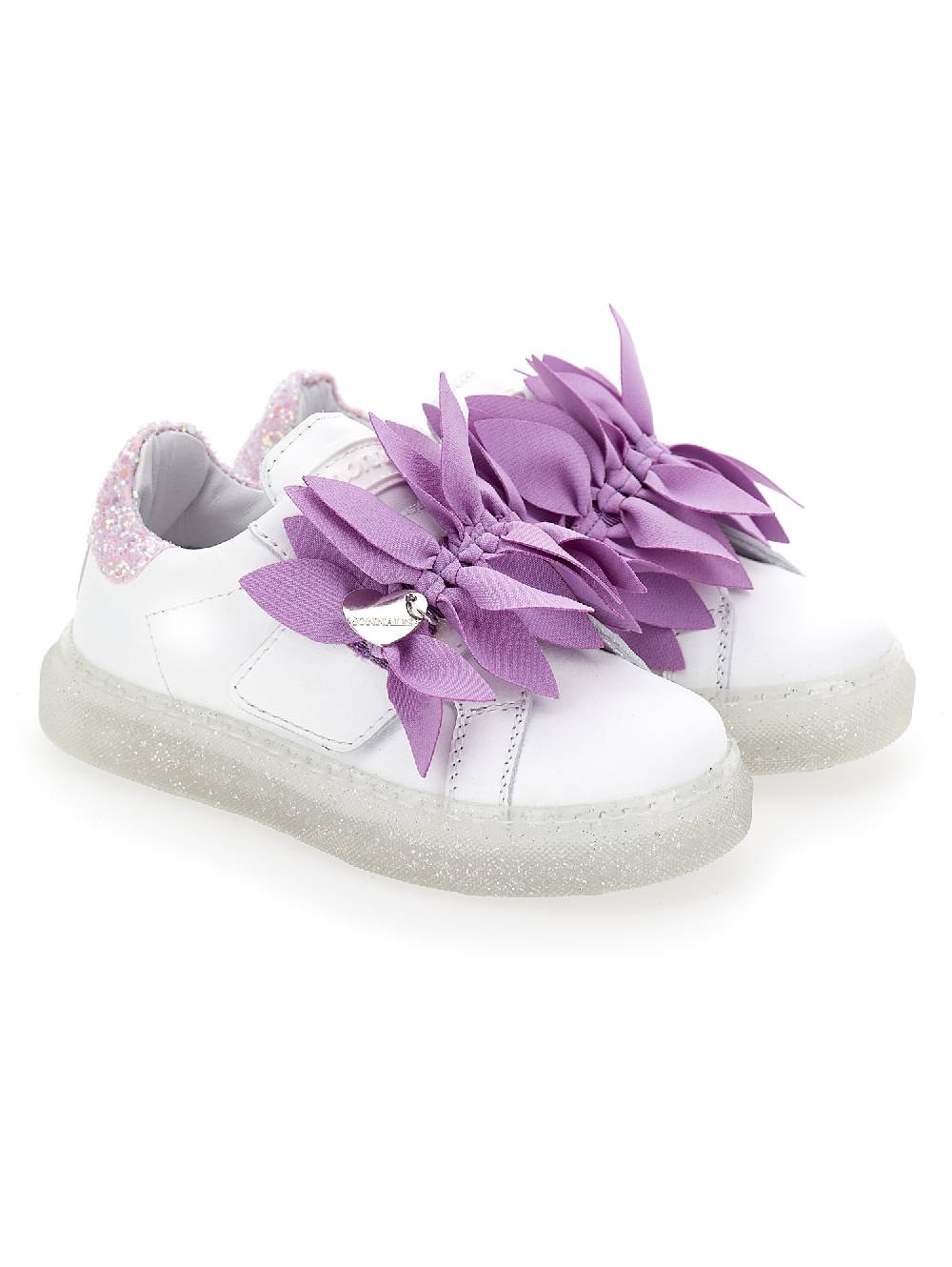 Monnalisa Sneakers pelle con petali Saldi