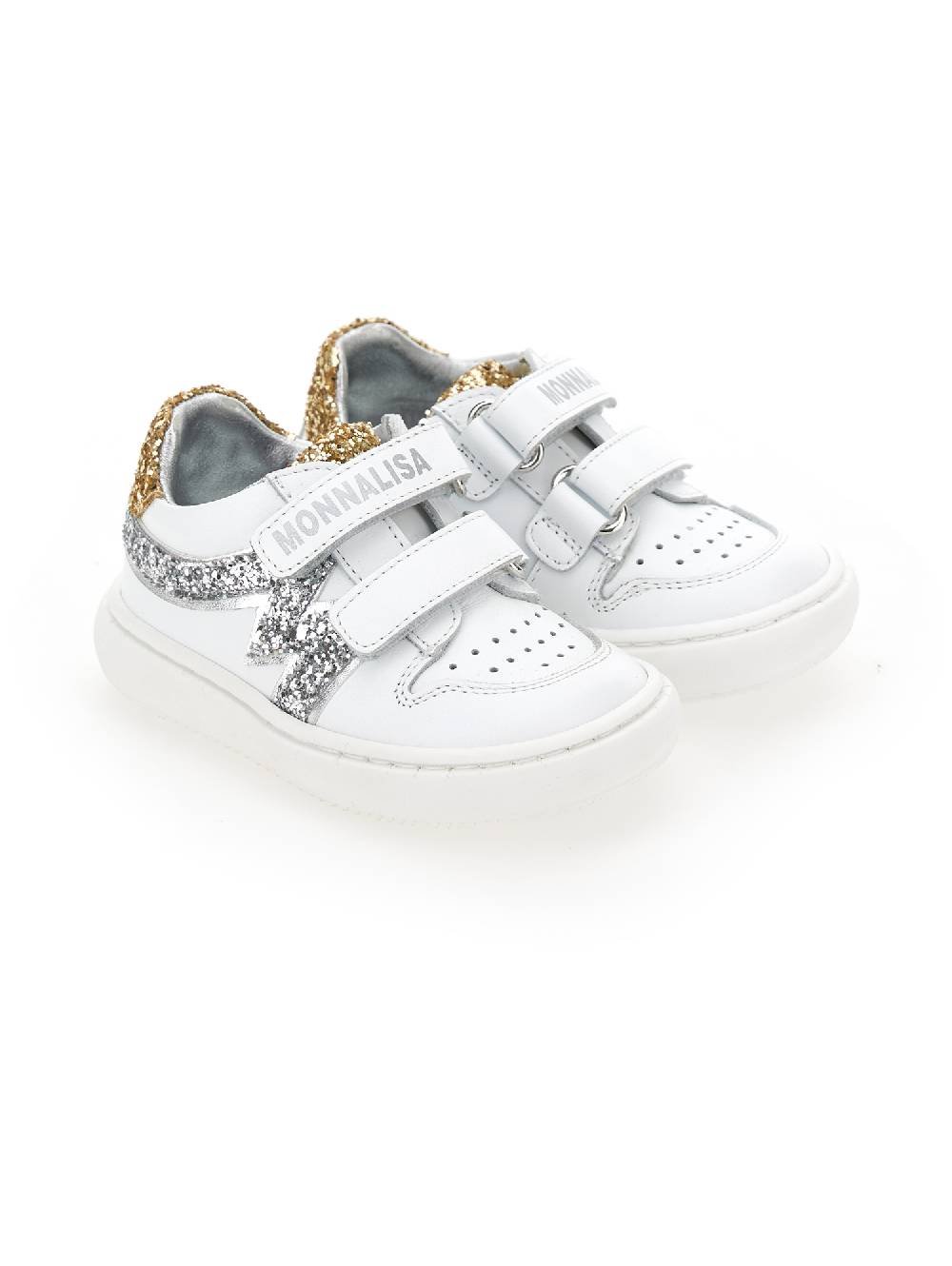 Monnalisa Sneakers pelle e glitter Nuovo