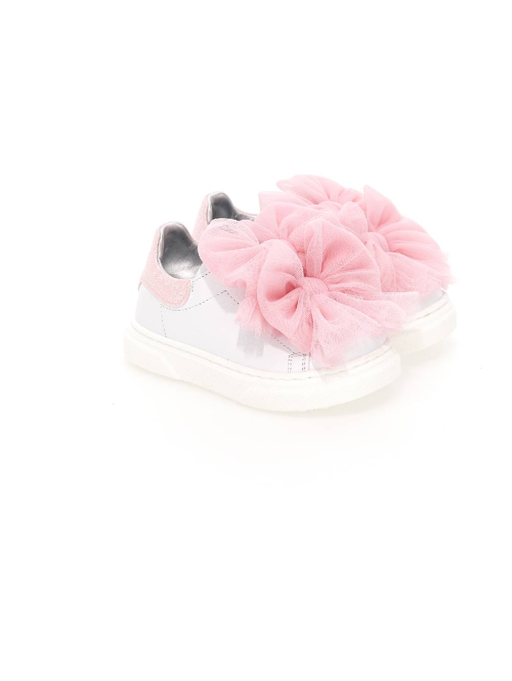Monnalisa Sneakers pelle con fiocchi tulle Qualità