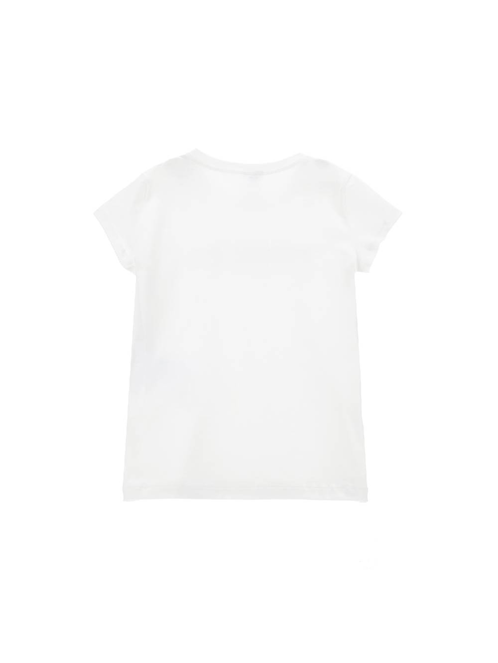 Monnalisa T-shirt cotone logato strass Pezzi Unici