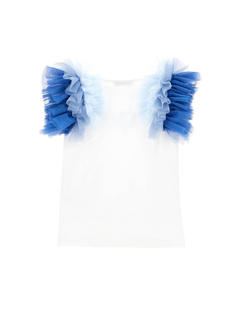 Monnalisa T-shirt jersey con galette e LOVE Moda