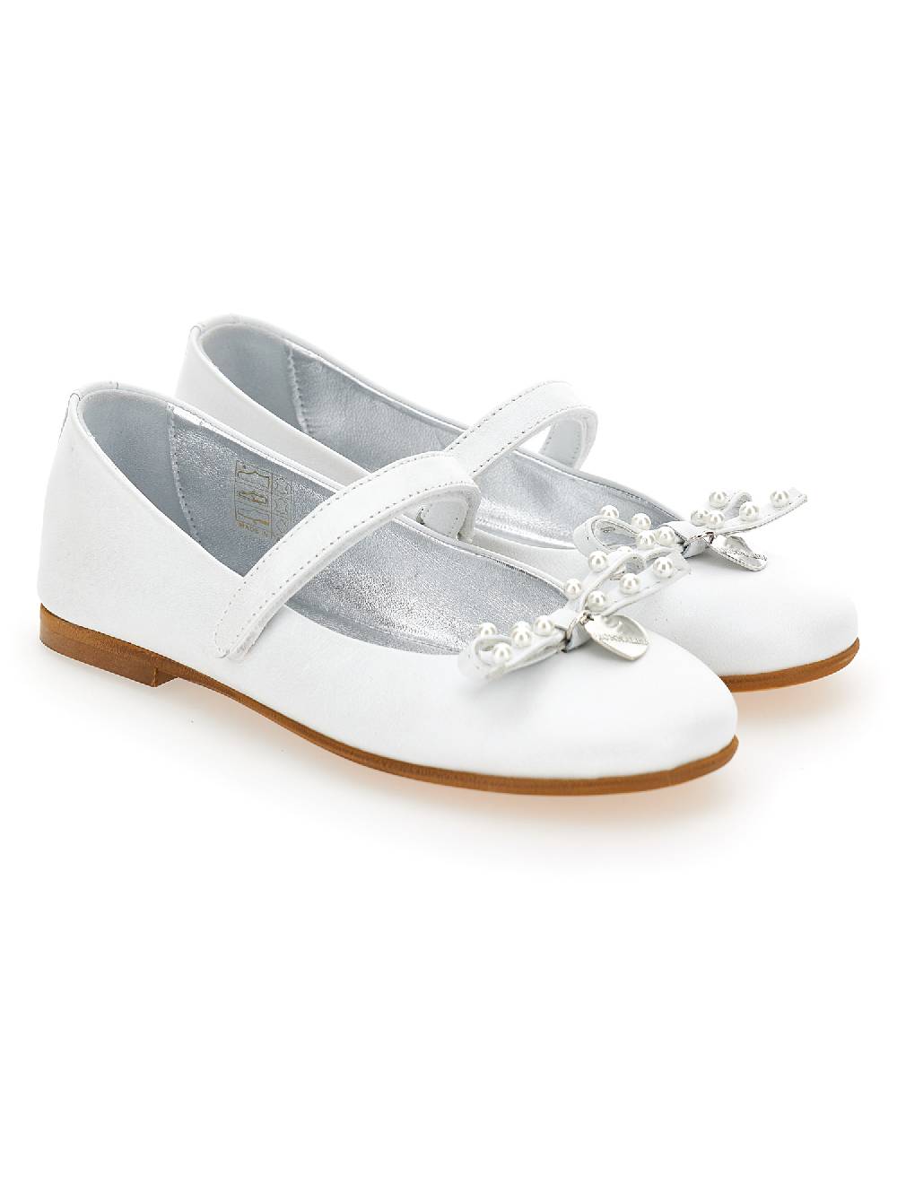 Monnalisa Ballerine in pelle perlata con fiocco Nuovo