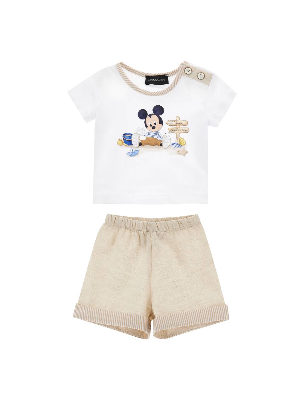 Monnalisa T shirt e bermuda Mickey, set neonato Vendita Calda