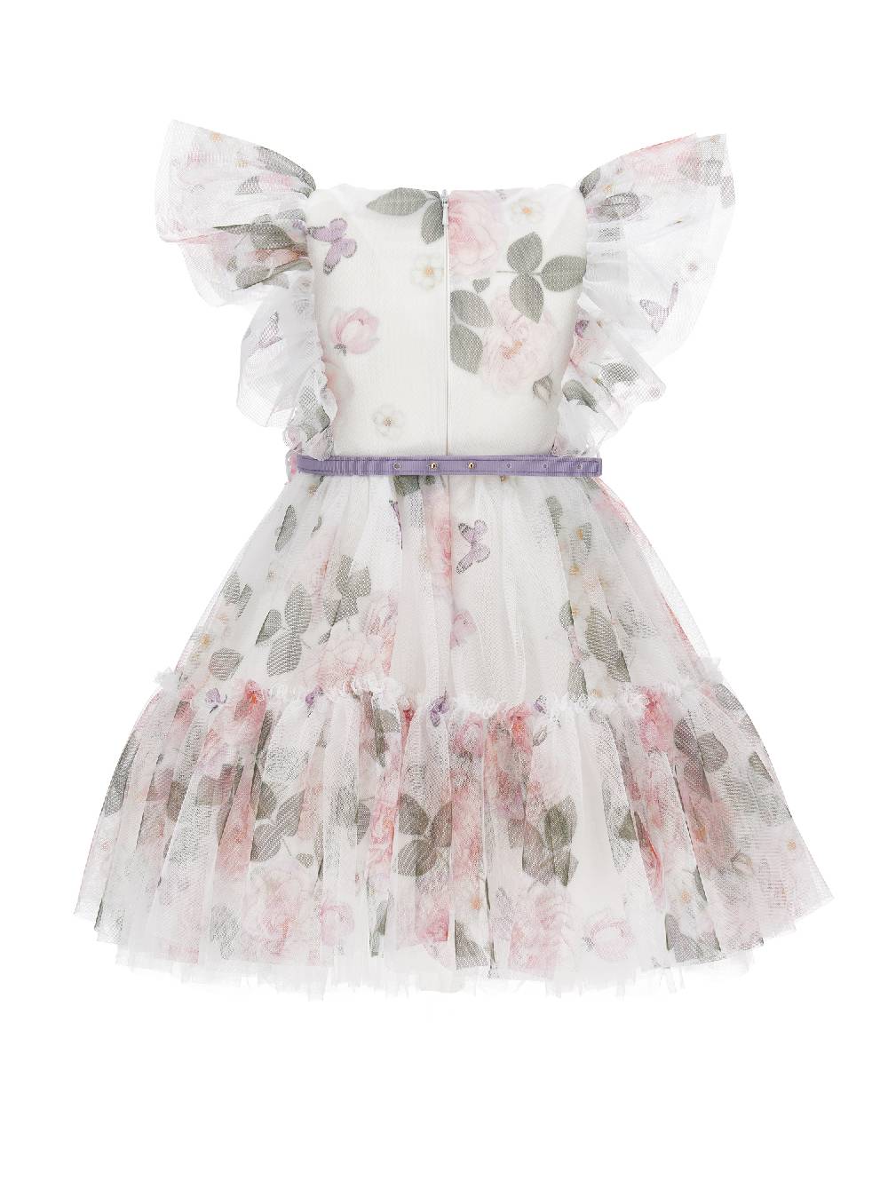 Monnalisa Abito tulle stampa rose Promozione temporanea