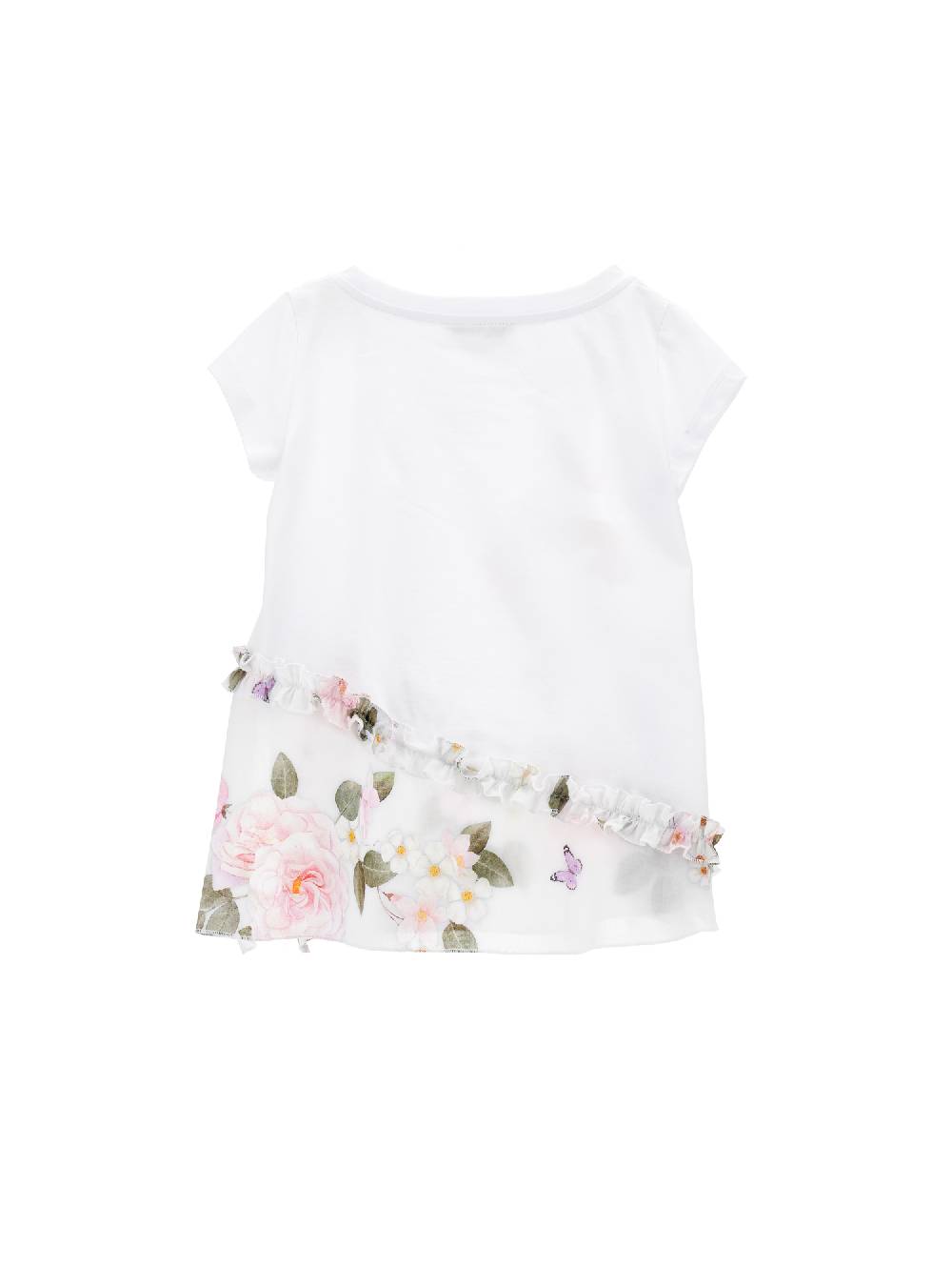 Monnalisa T-shirt jersey stretch floreale Fino al 65% di sconto