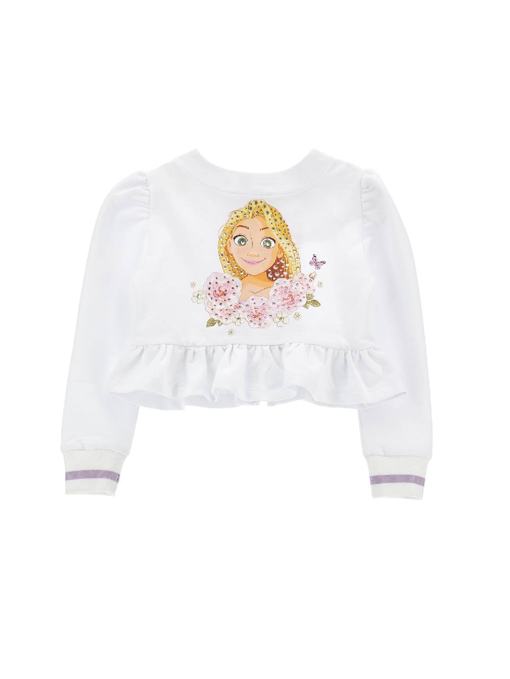 Monnalisa Felpa aperta Rapunzel con galette Only for today