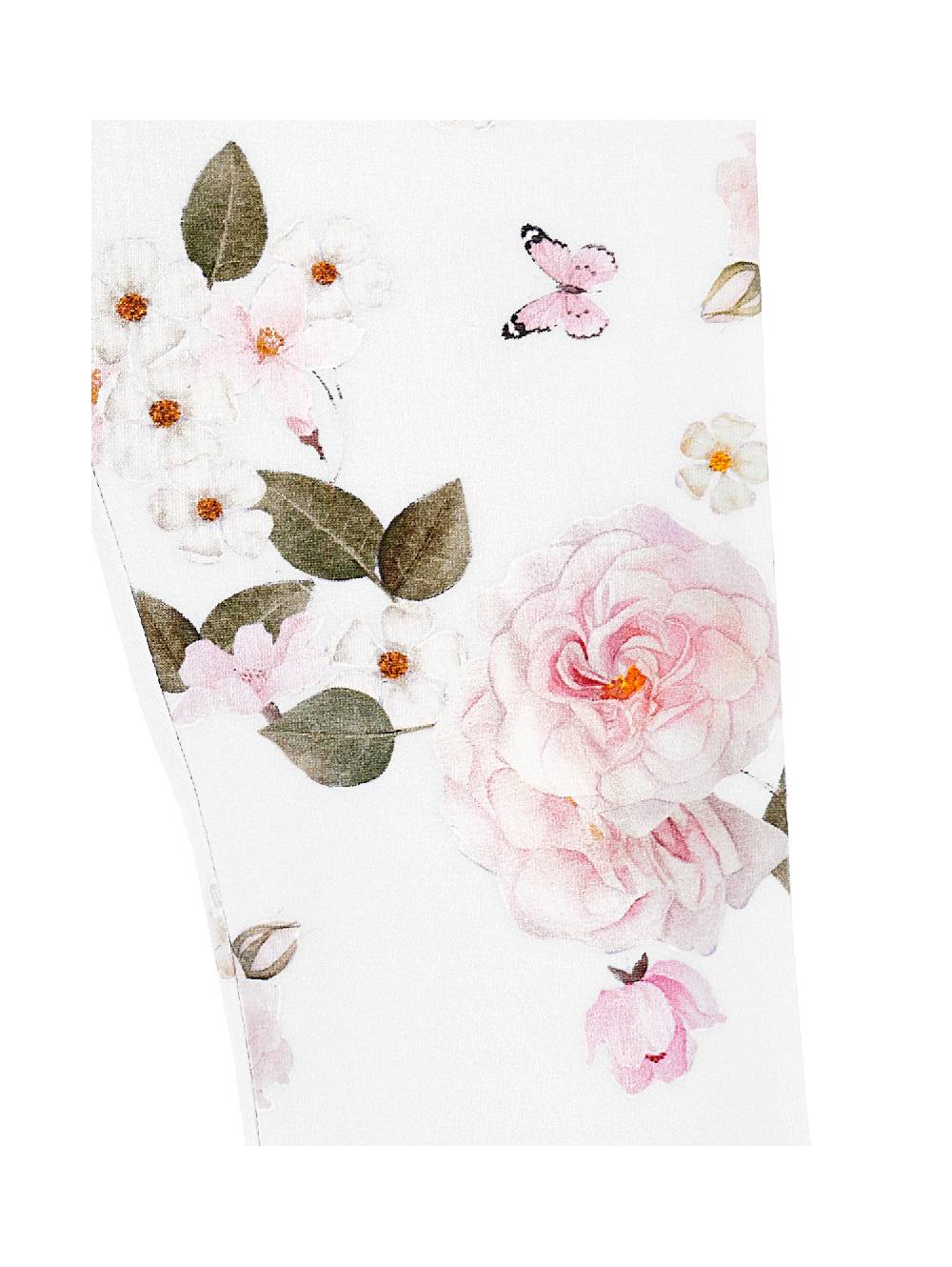 Monnalisa Leggings jersey stampa bouquet Offerta speciale della fabbrica