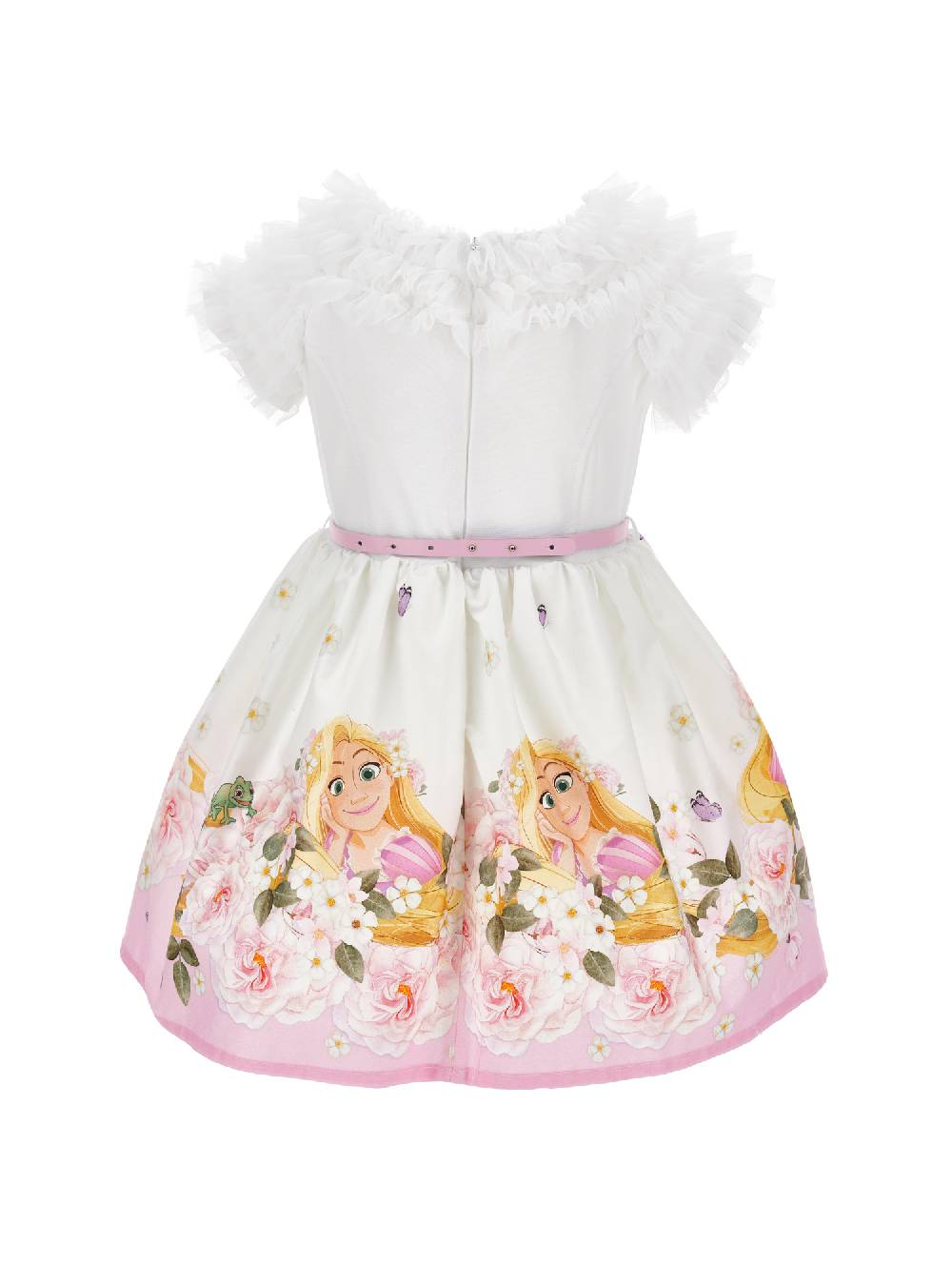 Monnalisa Abito popeline tulle Rapunzel 50% di sconto con spedizione gratuita