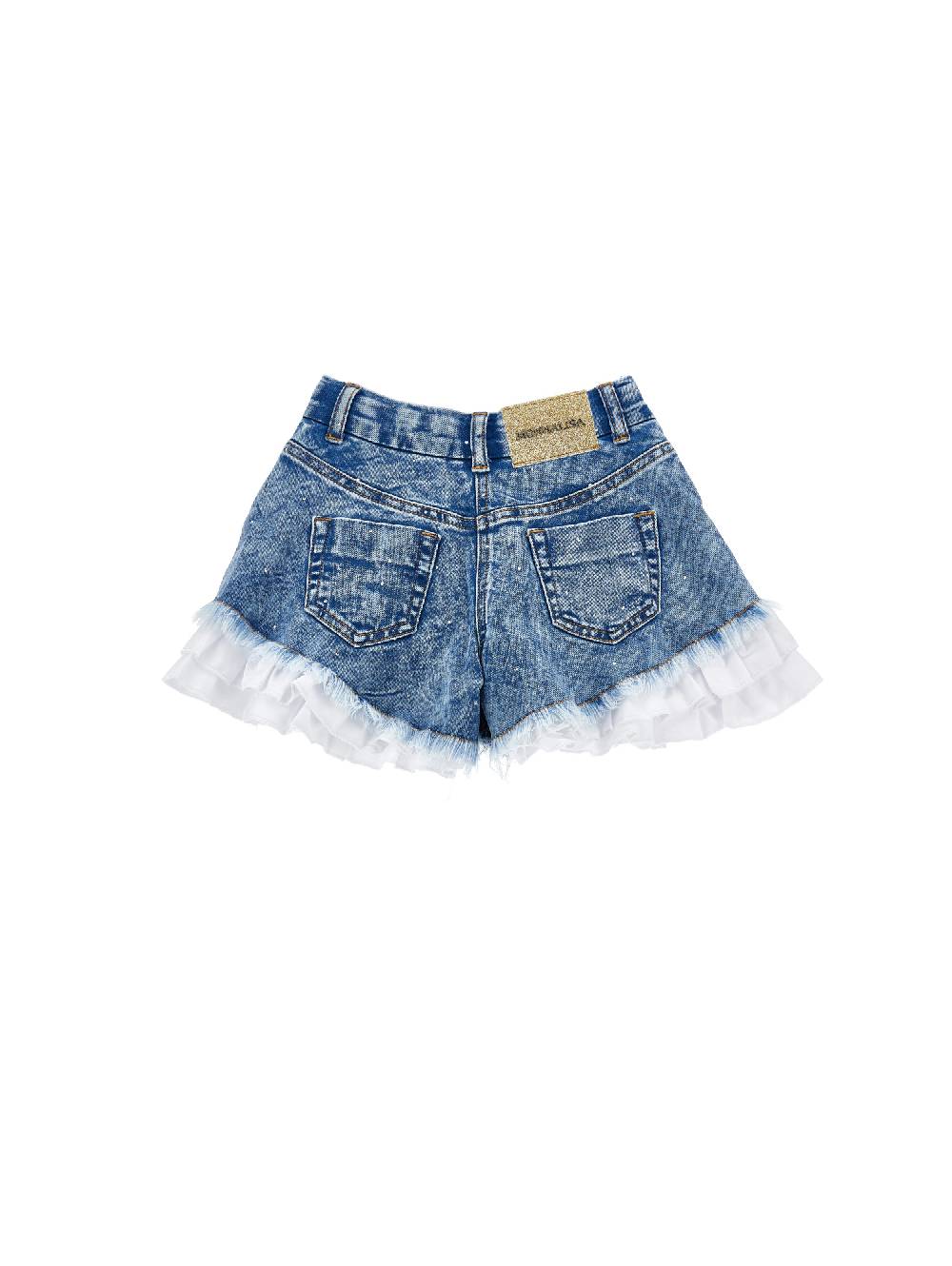 Monnalisa Short cinquetasche strass Pezzi Unici