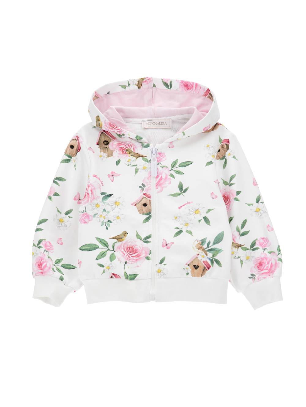 Monnalisa Felpa floreale con cappuccio Offerte