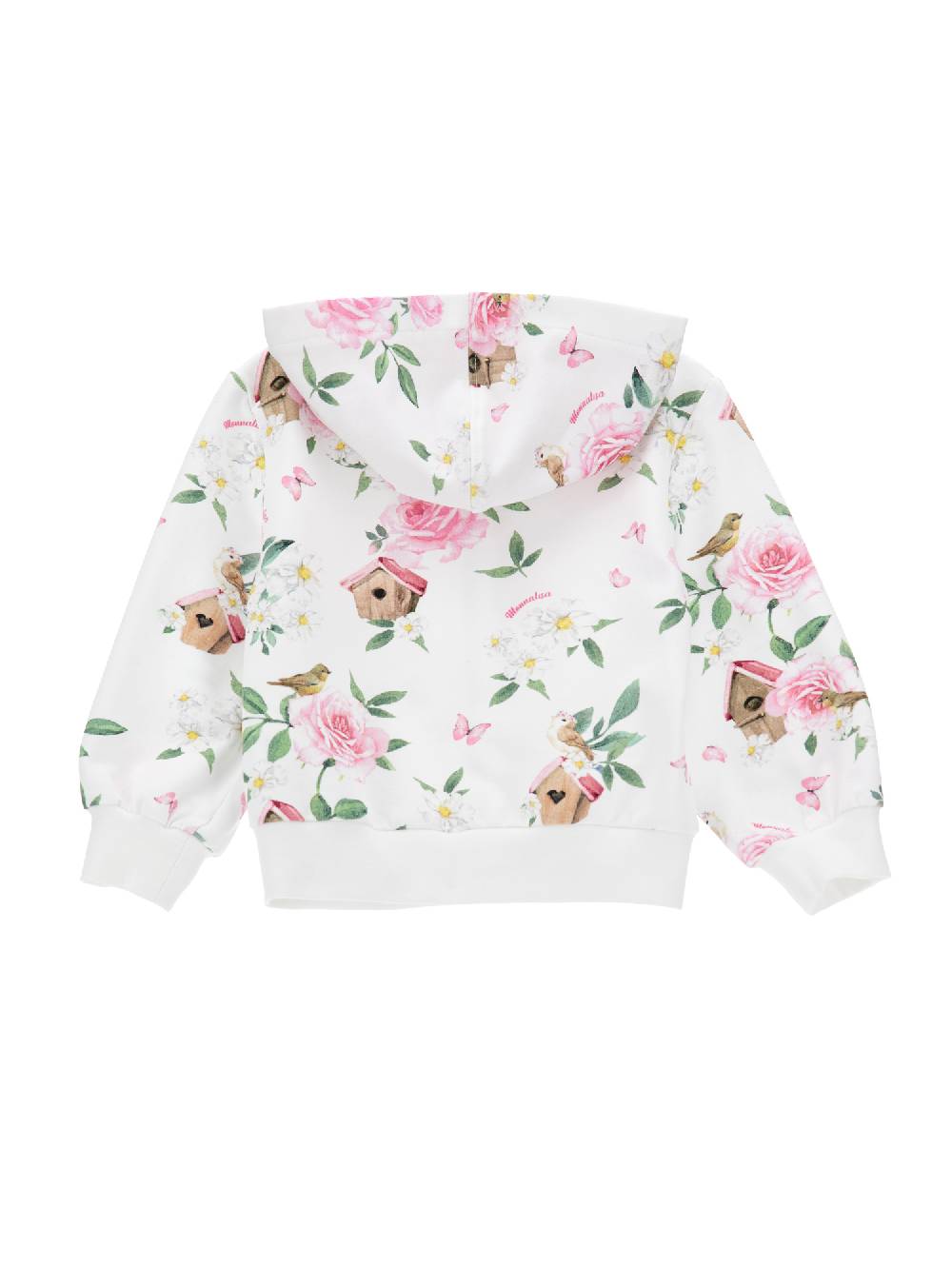 Monnalisa Felpa floreale con cappuccio Offerte