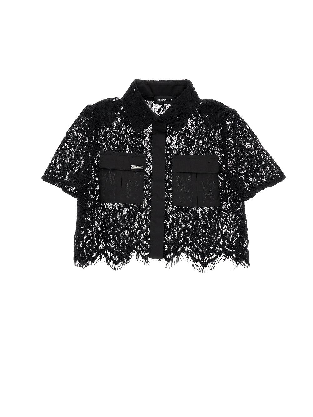 Monnalisa Camicia pizzo cropped Online Outlet