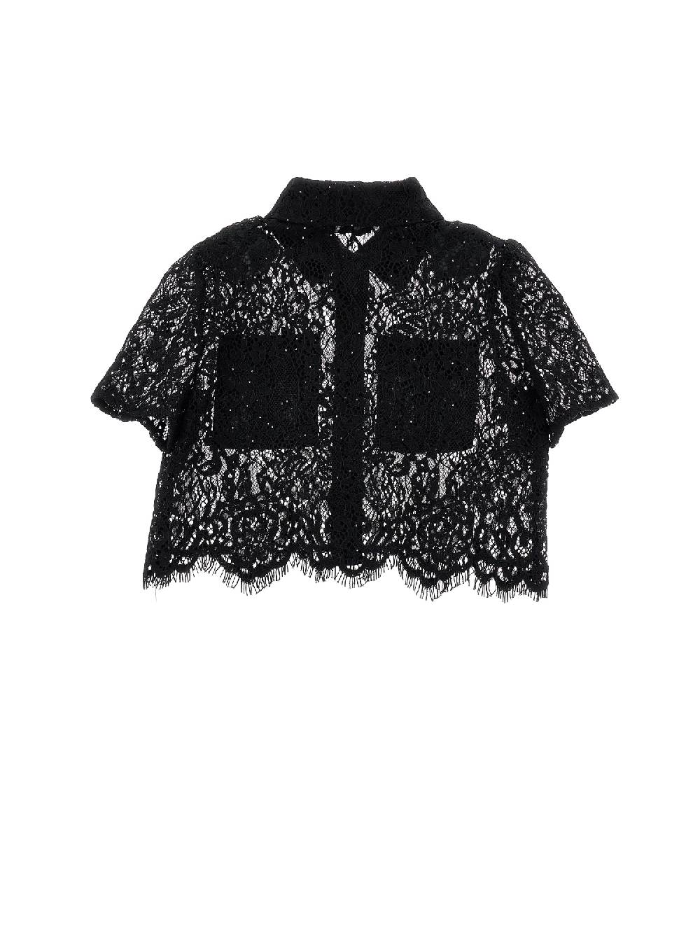 Monnalisa Camicia pizzo cropped Online Outlet