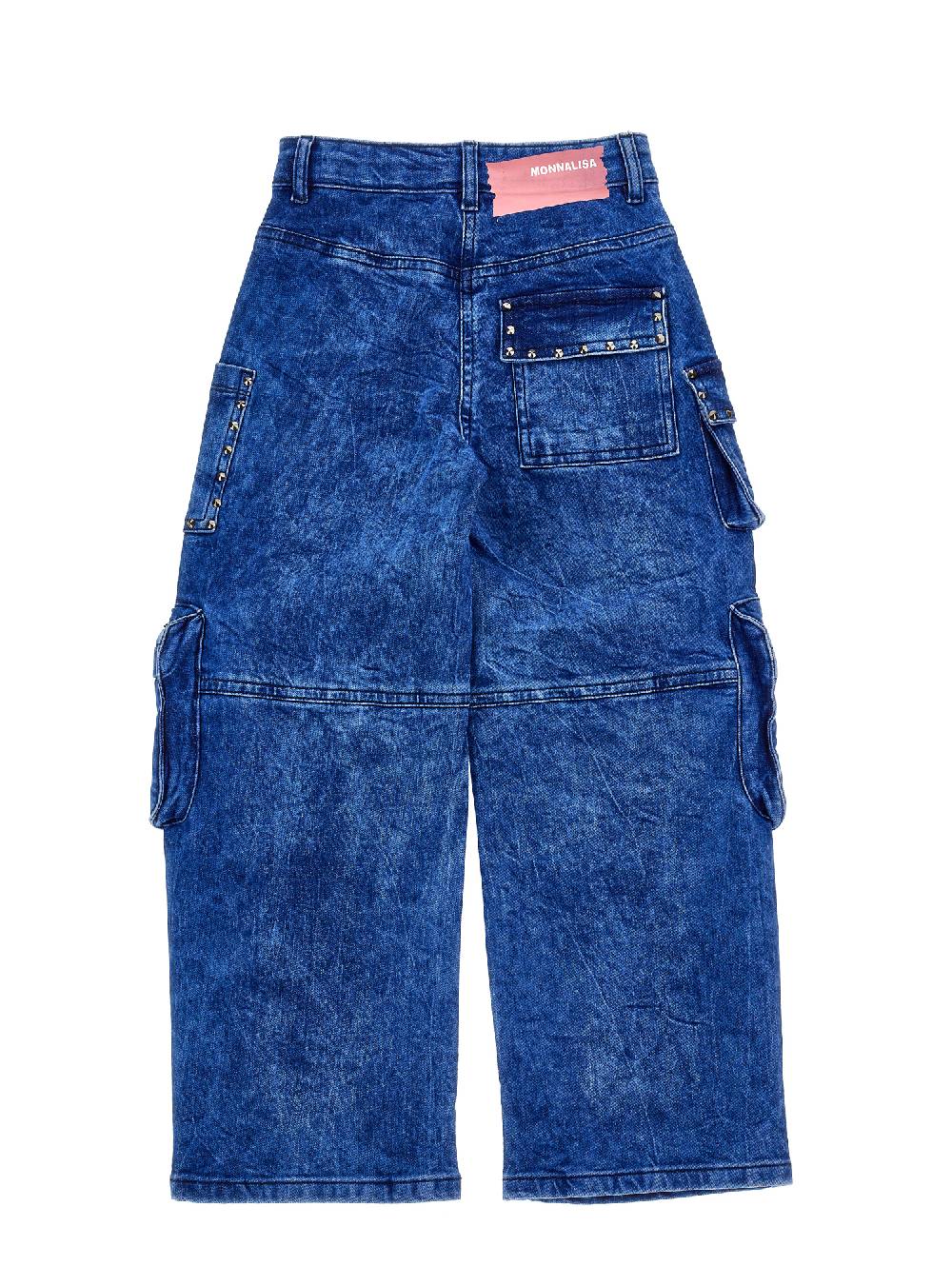 Monnalisa Jeans cargo indigo Lightning offer