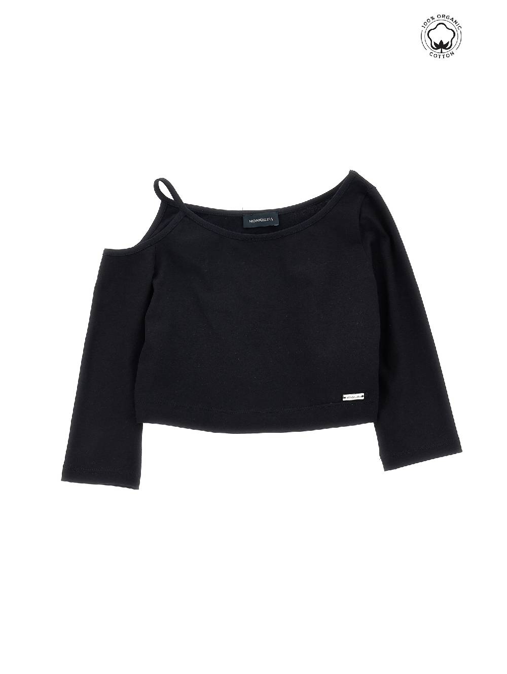 Monnalisa T-shirt cotone organico con spallina In Vendita