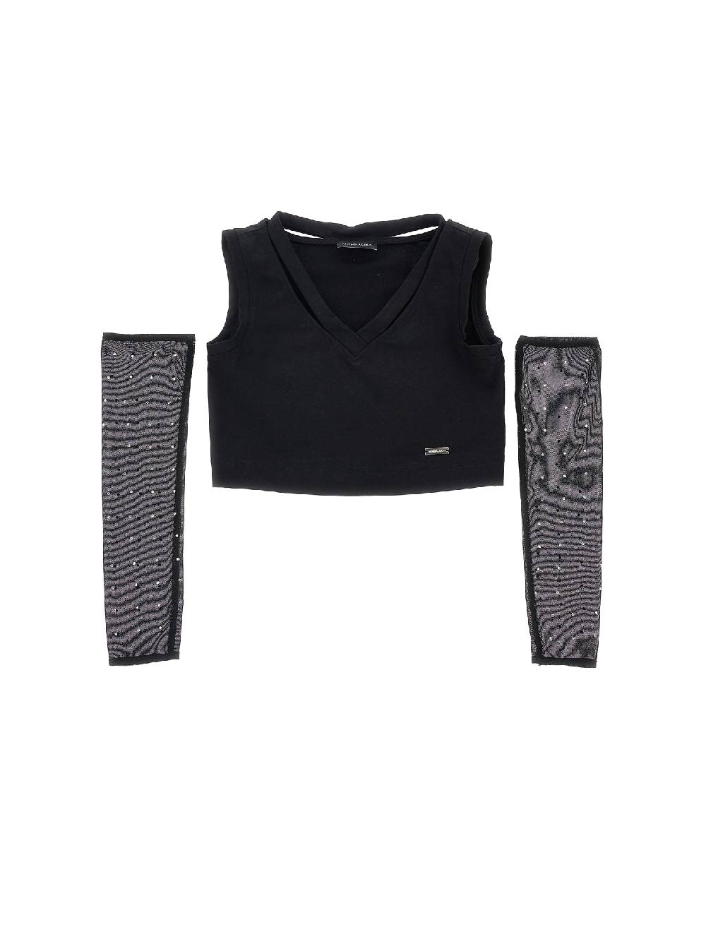 Monnalisa Canotta jersey con manicotti Vendita Calda