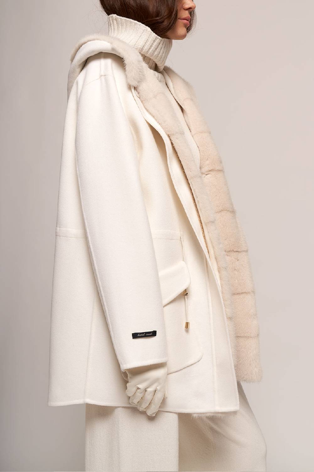 Manzoni 24 Parka in lana con bordo visone Convenienza