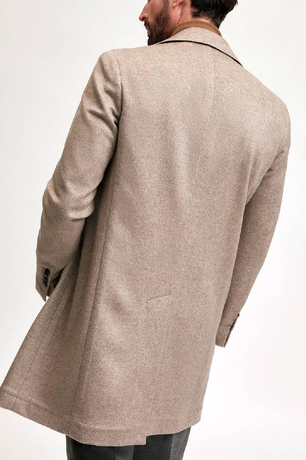 Manzoni 24 Cappotto in lana spigata Saldi