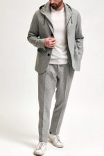 Manzoni 24 Giacca jersey in lana con davantino staccabile Hotsell