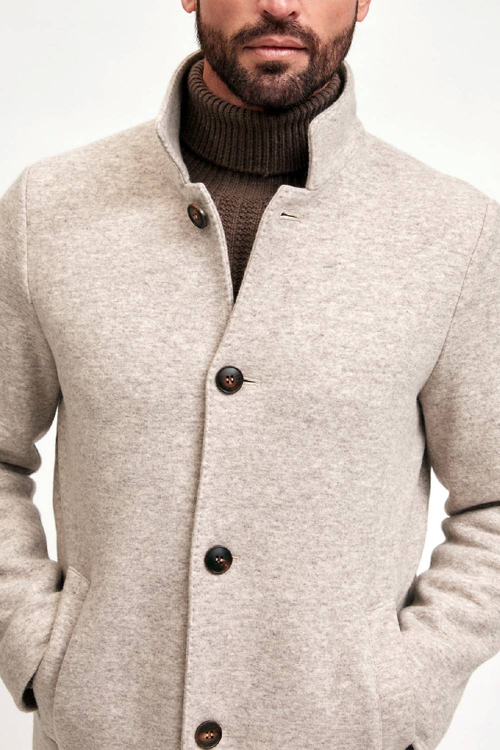 Manzoni 24 Cappotto jersey in tessuto cashmere Loro Piana Vendita Calda