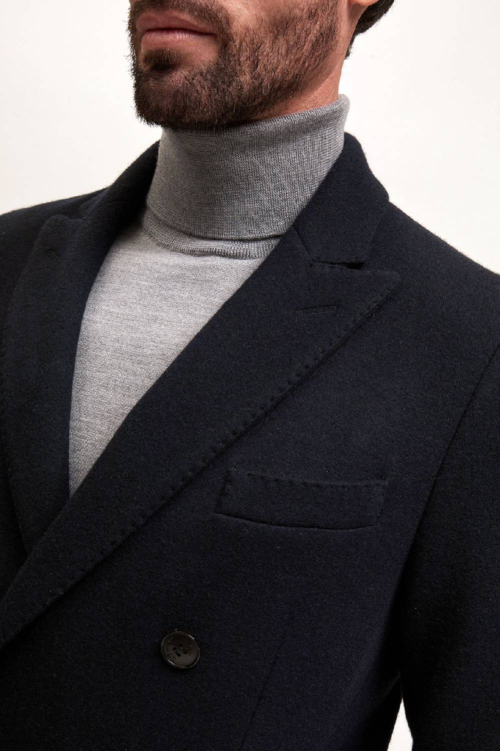 Manzoni 24 Giacca doppiopetto jersey in tessuto cashmere Loro Piana Vendite Flash
