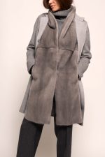Manzoni 24 Gilet visone con tessuto cashmere Loro Piana In Linea