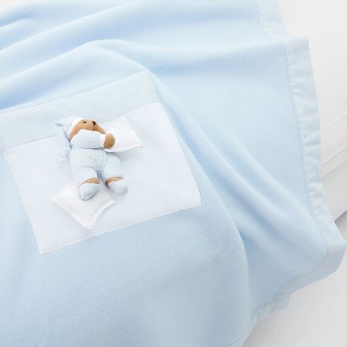 Nanán Copertina carrozzina in pile Puccio azzurra In Saldo