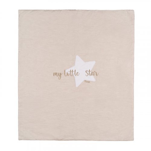 Nanán Copertina per carrozzina beige in jersey "My little star" 2025