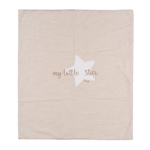 Nanán Copertina per carrozzina beige in jersey "My little star" 2025