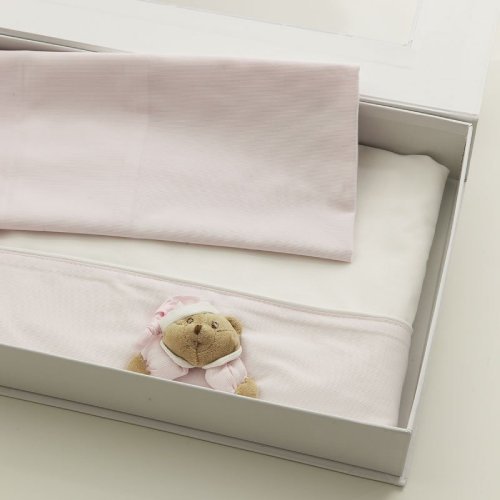 Nanán Puccio Set Lenzuola 3pz Letto "Sei la mia stella" Rosa Consegna Veloce