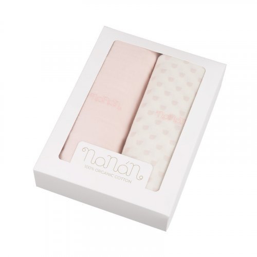 Nanán Set 2 pz mussola rosa 120x120 cm Sconto