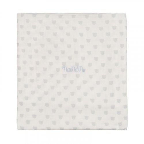 Nanán Mussola all over azzurro 120x120 cm Outlet