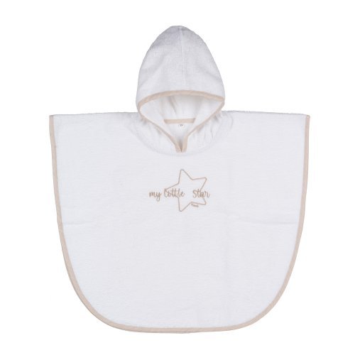 Nanán Accappatoio poncho beige "My little star" Prezzo Ridotto
