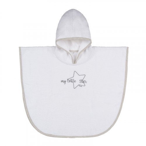 Nanán Accappatoio poncho grigio "My little star" Sottocosto