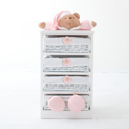 Nanán Mobile 4 cassetti Puccio Rosa Qualità