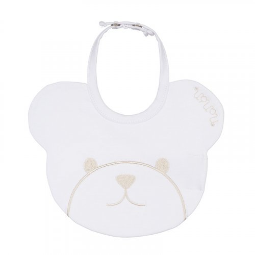 Nanán Bavaglio bianco con orso Nuovo