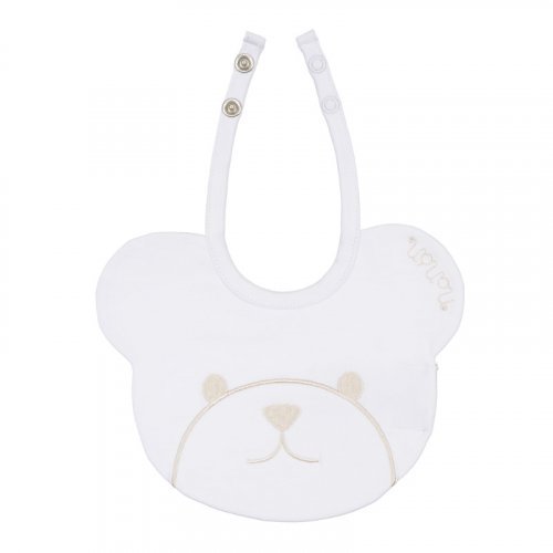 Nanán Bavaglio bianco con orso Nuovo