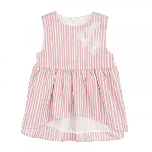 Nanán Blusa smanicata a righe rosa